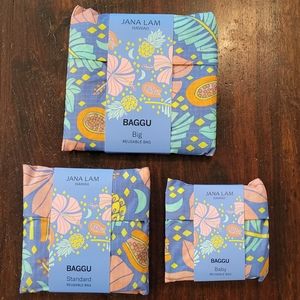 BAGGU x Jana Lam Lot (Big, Standard and Baby). NWT
